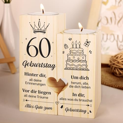 60 Geburtstag Frau Mann - 60 Geburtstag Kerzenständer