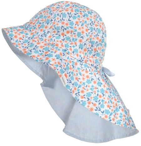 maximo Bivalia Kids Sonnenhut mit Nackenschutz Kinderhut Sommerhut Mädchenhut Gartenhut Strandhut Kinder - Made in Germany Futter Sommer Frühling-Sommer