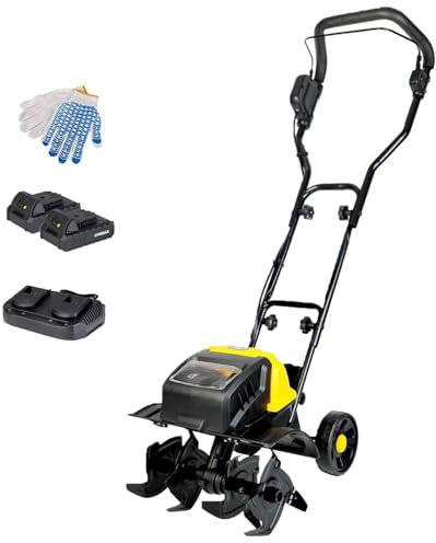 SONLED Motoculteur électrique 1500 W, cultivateur de Sol de Jardin, poignée Pliable, Largeur de labourage de 36 cm et Profondeur de labourage de 22 cm, cultivateur réglable pour Jardin de pelouse 4AH
