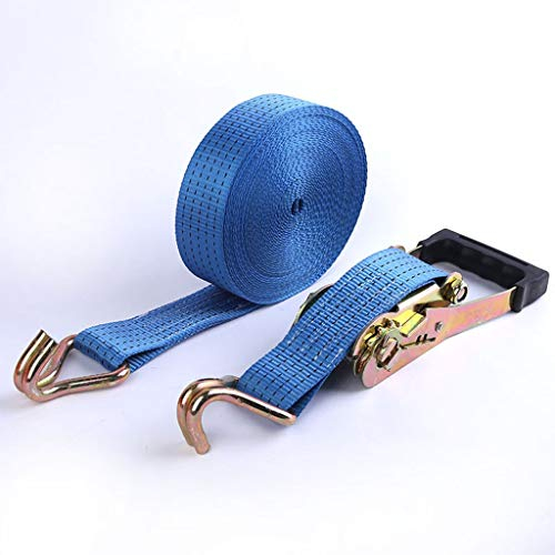 Zurrgurte mit Ratsche, Ratschengurt, Spanngurte – 5,1 cm breit, 6 m Zugkraft, 5 Tonnen, 2 Sätze, Hammer-Alternative – Ladungsgurte zum Bewegen von Geräten, Rasengeräten, Motorrädern (Farbe: 6 m (