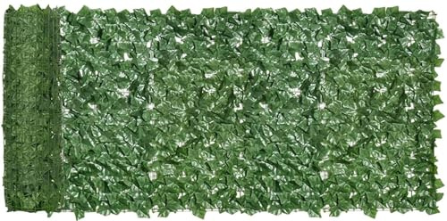 Sichtschutz Balkon Seitenwand Künstliche Efeu Garten Sichtschutz Privacy Screen 1x1m 1x5m 1x10m Kunstpflanzen Efeu Roll Seitenmarkise Ohne Bohren Für Balkon Gartenhecken Dekoration(Size:1x6m)