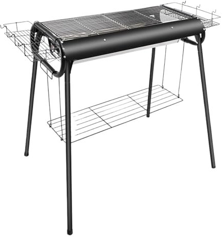 Barbecue portable pliable pour camping, terrasse, jardin et barbecue au charbon de bois pour griller