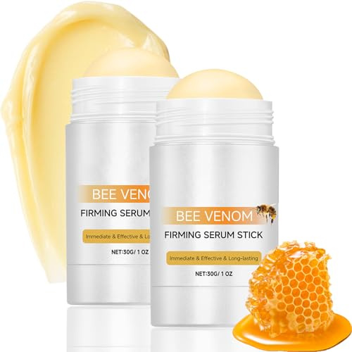 Soleneva 2PCS Bienengiftsalbe für Anti Falten, Bienengift Faltencreme Serum-Stick mit Bee Venom, Anti Falten Creme-Feuchtigkeitscreme für Anti Aging, Bienengift Creme zur Gesichtspflege