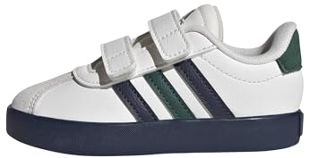 adidas unisex - bebis VL COURT 3.0 SHOES INFANTS, core white/collegiate navy/collegiate green, 26 1/2 EU