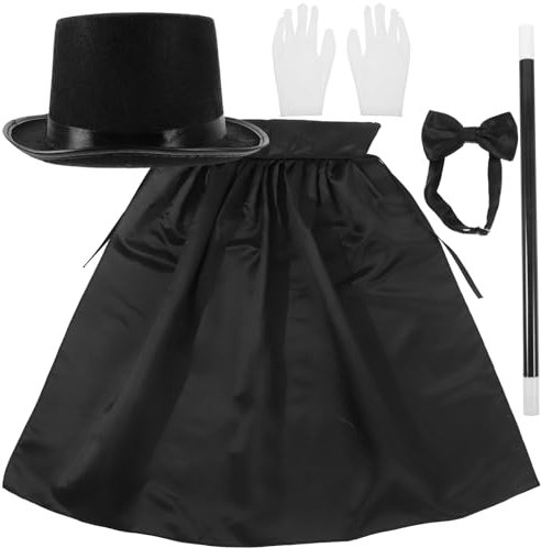 Abaodam 1juego Conjunto De Disfraz De Detective y Mago Accesorios Rol Incluye Sombrero Guantes y Pajarita Para Fiestas y Cosplay
