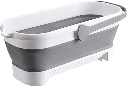 Cuenca de Lavado de plástico Rectangular de GetBstoop con de mazor de trapeador Plegable de Gran Capacidad portátil de Lavado portátil Suministros de Limpieza para el hogar