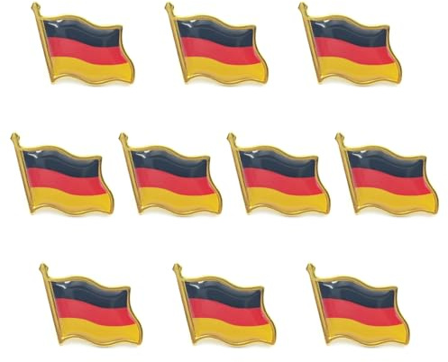 10 Stück Deutschland Anstecker Deutschland Flagge Pin Anstecknadel Kleine Metall Flaggenknopfnadeln SchüTzenfest Anstecker Pins Anstecker