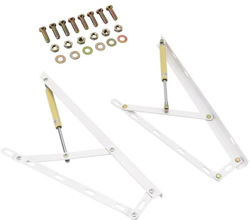 Paquete de 2 mecanismos de cama hidráulicos de alta resistencia, bisagras de caja de cama elevadora de almacenamiento de sofá cama, mecanismo de resorte de bisagra de elevación para cama de almacenam(