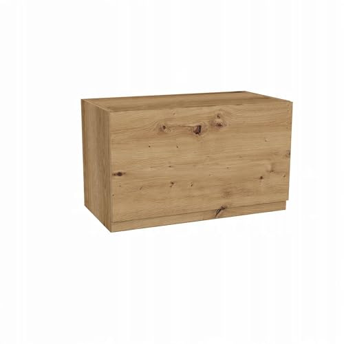 Laclar LUGO Küchenoberschrank für Dunstabzugshaube - Modernes Design - Grifflos - Elegante Optik - Einfache Montage - Optimal für Ihre Küche - 60x36 cm - Eiche Evoke Front Artisan Eiche
