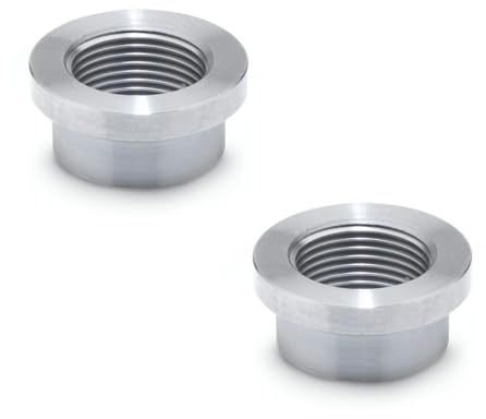 Ganter Normelemente Manguito de soldadura, manguito de acero, 2 unidades, rosca en pulgadas G1/8, con pretina, GN 7490-ST-G1/8-B