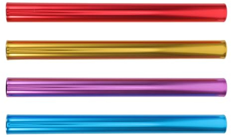 Milisten 4pezzi Bastoni da Staffetta in Alluminio per Competizioni Sport all Aria Aperta e Corsa Presa Comoda e Design Multi Colore per Identificazione Rapida