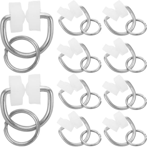 Hemobllo 50 Ganchos con Ruedas para Barra De Cortina Deslizadores para Cortinas Rieles Deslizantes Carros con Ruedas