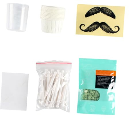 Nasenwachsstäbchen 1 Satz und Silikon für Wachsauftrag | Glatte Oberfläche, Einfache Struktur, Sauber und Sicher Verwendbar, für Gesicht und Körpercreme