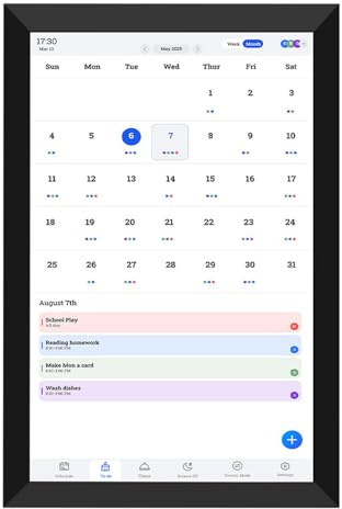 VELATEMOR 10.1 Digitaler Kalender, Wandplaner, Elektronischer Kalender und Aufgabentabelle, Intelligentes Interaktives Touchscreen-Display für Familienpläne