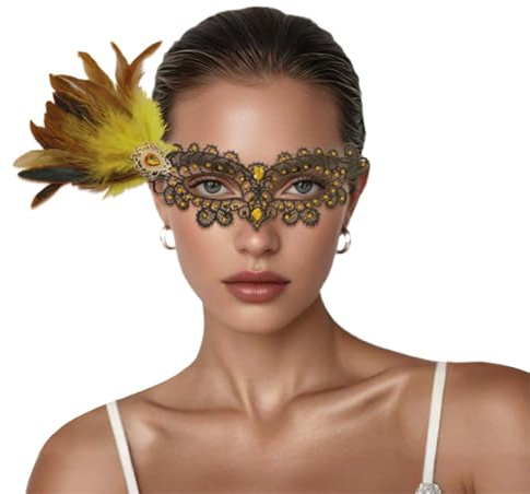 MOVAWAKY Carnaval DéGuisement Homme, Masque Demi-Visage Costume Halloween Couple Masque Visage Carnaval Femme DéGuisements Adultes Homme Halloween Pour Cosplay FêTe à ThèMe