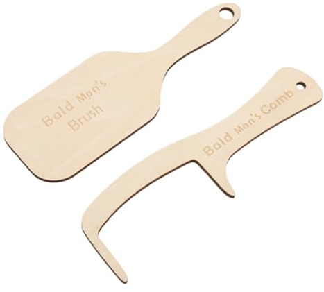 5 set skallig man, 17 x 5,5 cm, rolig hårlös kamborste munkavel, humoristiska tandlösa kammar, för far make familj kollegor april dårar