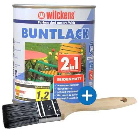 Wilckens Buntlack 2in1 RAL 7016 Anthrazitgrau 0,75 l inkl. kör4u Lackpinsel
