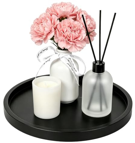 Bandejas Decorativas de Silicona, 23 cm Bandeja de Cosméticos de Mesa, | Decoración para Jabón, Bandeja de Trinket de Silicona para Cocina y Baño, Joyas, Botellas de loción, Perfumes, Toallas