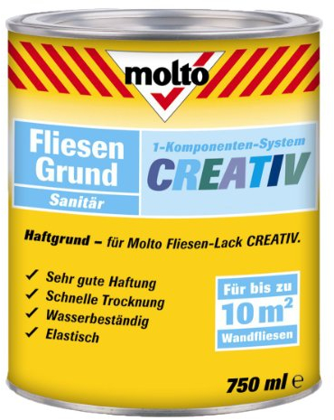Molto Fliesen-Grundierung, für Molto Fliesenlack, 750ml
