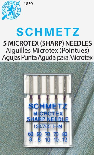 SCHMETZ Microtex (Sharp) (130/705 H-M) Nähmaschinennadeln – kardiert – Sortiment