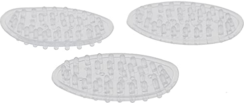 iDesign porte savon, petit support savon ovale en plastique, porte éponge ou porte savon en lot de 3 avec picots intégrés, transparent