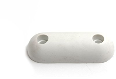 Onestopdiy.com - Gommini paracolpi in gomma di forma ovale, per sedile per WC, confezione da 4 pezzi, 60 x 22 x 12 mm, viti incluse, colore: bianco