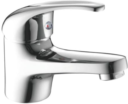 AQG - Grifo Monomando para Lavabo en Cromo Brillante BASE - Mezclador de Baño Moderno, Fácil Instalación, Alta Durabilidad