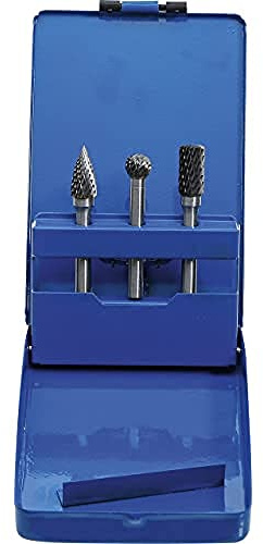BGS 111 | Fräser-Satz | 3-tlg. | Hartmetall | Metall-Box | Drehzahl max. 13000 U/min | Carbid