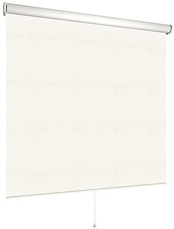 Springrollo Mittelzugrollo Schnapprollo Tür Fenster Rollo Vorhang Breite 60 bis 200 cm Höhe 180 cm Stoff blickdicht lichtdurchlässig Sonnenschutz Sichtschutz (Größe 200 x 180 cm, Farbe Cream)
