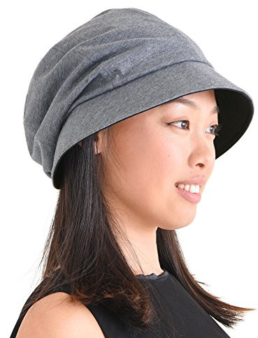 CHARM Damas Sombrero para El Sol Sombrero Orgánico Algodón Japonés Diseño Suave UV Protección Gris Oscuro