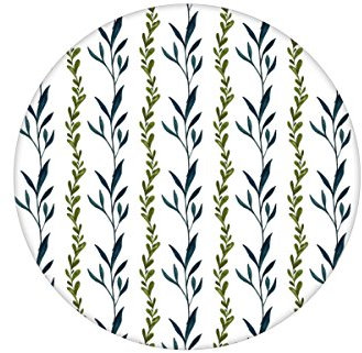 Klassische Tapete zarte Laub Streifen mit gemalten Blättern in grün, Vlies Tapete Blumen, edle Wanddeko GMM Design Streifentapete florale feine Wohnakzente (H: 2,6m B: 46,5cm)