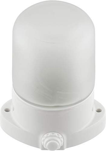 HAVA Porzellan Saunaleuchte, Glaskuppel, E27 IP54