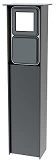 Jehoka Colonne B 4.2 Prise extérieure en acier inoxydable avec revêtement en poudre avec 1 lampe et 1 prise (anthracite)