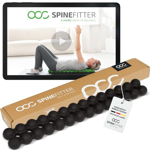 SPINEFITTER by SISSEL® – Back & Spine Mobilisation Tool for Tension Relief, Posture & Mobility – Pilates, Yoga & Physiotherapy Training Aid - Black Anthracite