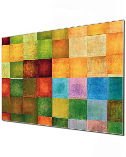 banjado Glas Magnettafel 120x80cm / Magnetwand Glas/Magnetpinnwand als Memoboard Glas/Pinnwand Magnettafel Küche, Büro, Kinderzimmer inkl. 4 Magnete & Montageset - Farbkasten 2