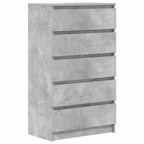 vidaXL Schubladenschrank, Schrank mit viel Stauraum, Kommode für Schlafzimmer Wohnzimmer, Anrichte Sideboard Beistellschrank, Betongrau Holzwerkstoff