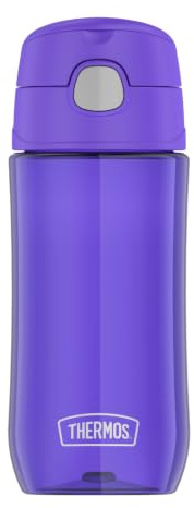 Thermos kids FUNTAINER Tritan Trinkflasche 0,47 l, blackberry purple | Leichte Tritan-Flasche, absolut dicht, spülmaschinengeeignet, große Öffnung, mit Griff, für Schule & Kita, lila