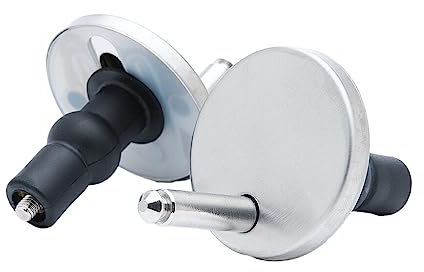 lmoikesz 2X Familien Toilettensitz Stabiler und wackelfreier Toilettendeckel für den Toilettensitz der ganzen Familie. WC Sitzscharniere aus Metall mit sanfter Schließung, Silber,1, Durchmesser45mm