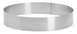 DE BUYER Cercle à tarte inox perforé VALRHONA Ht 4,5cm
