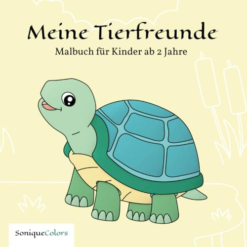 Meine Tierfreunde – Malbuch für Kinder ab 2 Jahre: 50 Tiermotive zum Ausmalen und Kritzeln für Kleinkinder