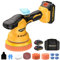 ZhiehiusL Wireless Car Polishing Machine with 2 x 21V 2000mAh Batteries, 6-Stage Speed 2800-5500 U/min and 17-Piece Polishing Kit for Car Care