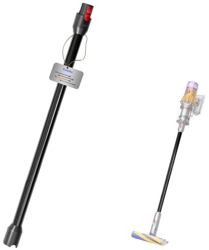 Pulyibo Verlängerungsrohr für Dyson V12 Detect Slim Stabstaubsauger, Ersatz Teleskoprohr, Rohr für Dyson Ersatz Teleskoprohr Schnellspanner Verlängerungsstange, Staubsaugerrohr Zubehör 74cm (Schwarz)