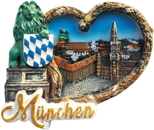 3D München Deutschland Kühlschrankmagnet Tourist Souvenir Kühlschrank Deko Magnet Handgemalt Handwerk