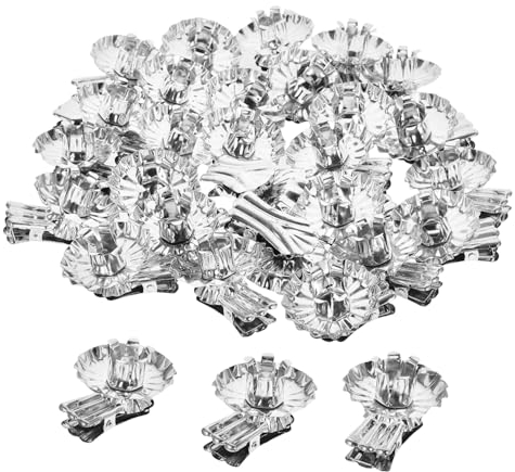 Cabilock Metall Weihnachtsbaum Kerze Clips 36 Stücke Groß Weihnachten Leuchter Clips Licht Clips