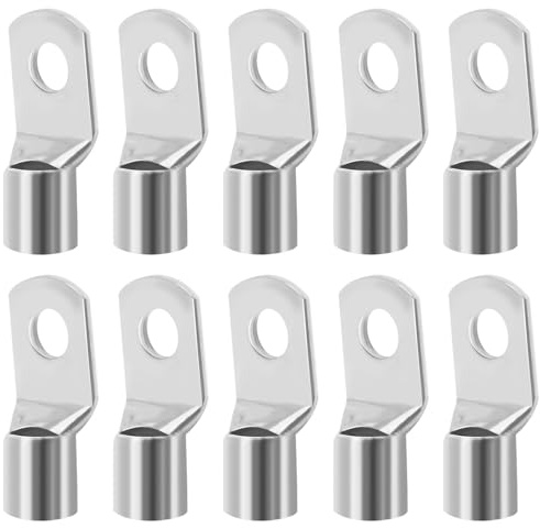 10 Stück Rohrkabelschuhe 50 mm² M8 Unisolierte SC Kabel Verbinder kabelschuhe Ringkabelschuhe