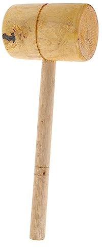 Angoily Wooden Mallet Hammer Carpenter Woodworking Hand Tool Solid Wood Handle Practical Mallet for Woodworking and Camping