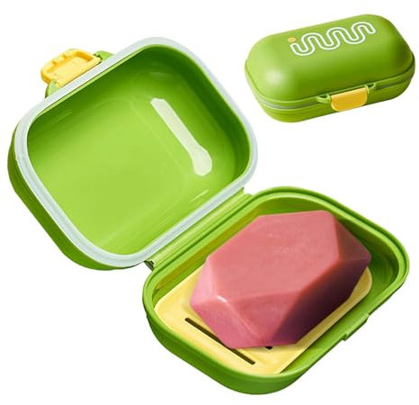 Étui À Savon De Voyage Anti-Fuite, Boîte De Savon Imperméable À l'eau De Voyages, Soucoupes À Savons Portable, Récipient De Voyage pour Salle De Bain, Douche, Déplacement