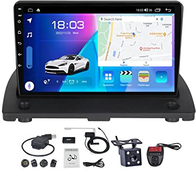 Receptor estéreo para Coche Android 11 Car-Play Android Compatible con Volvo XC90 2004-2014, Pantalla táctil de 9 Pulgadas con navegación GPS FM Am SWC Bluetooth 5.0 cámara de Respaldo Control
