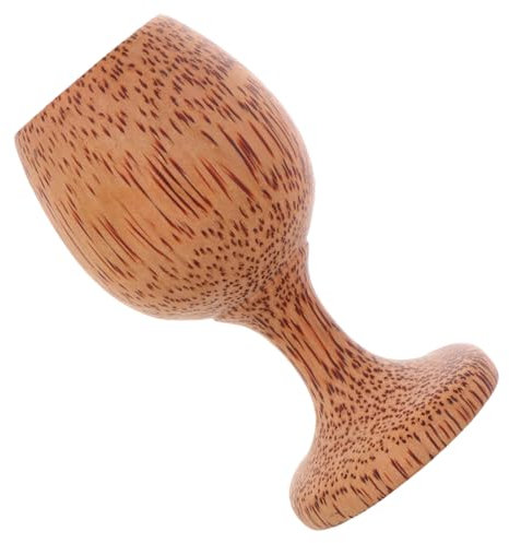 OUNONA Copa De Vino De Madera Redonda Copa De Madera Para Beber Té y Vino Para Uso Exteriores Elegante y Multiusos