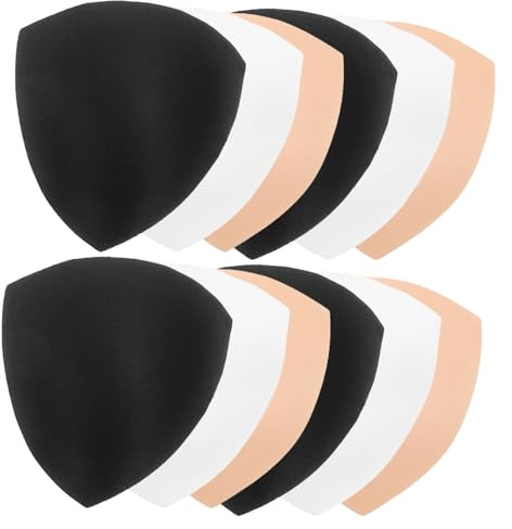 MUCKLILY 6 Paires de Coussinets Naturel de Soutien en Éponge Respirante Légers et Confortables pour Brassière sans Armature Adaptés pour Bikini et Port Estival